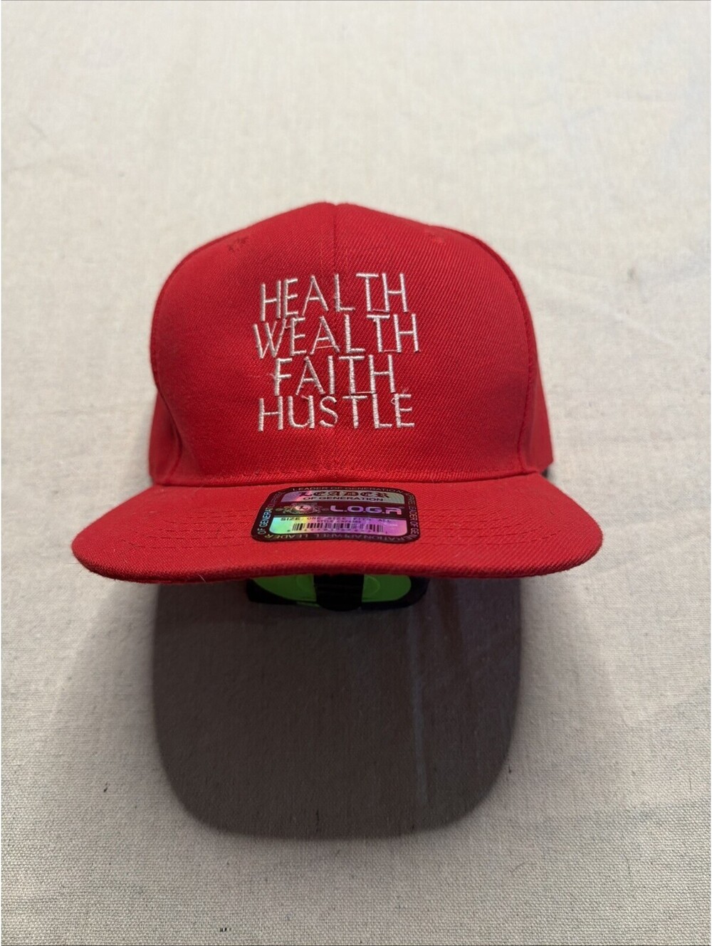 health, wealth, faith, hustle Snap Back flat bill Hat- One Size Fits All-SKU#11